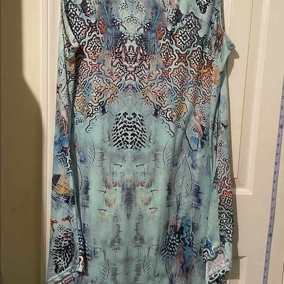Amazon Blue Multicolor Patterned Midi Dress - Picture 5 of 5